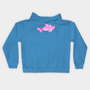 Pink Bow Shark Kids Hoodie